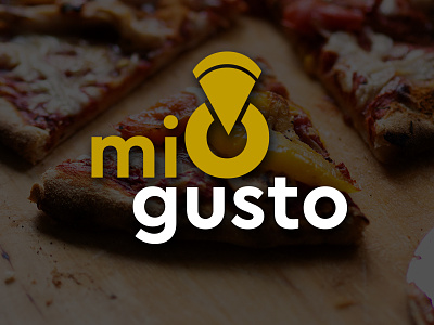Mio Gusto art creative design designer illustration logo minimalism modern pizza vector