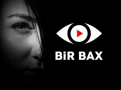 Bir Bax Logo art creative design eye logo logotype minimalism modern play video youtube