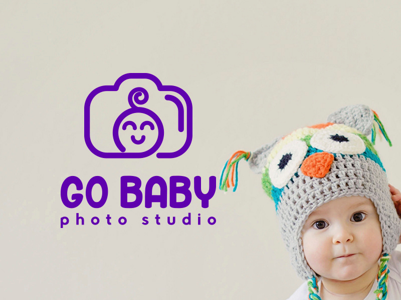 Go Baby Photo Logo Design logoinspire azerbaijan modern minimalism brand branding art logotype graphicdesign creative illustration vector designer logo design photo studio photo photoshop baby logo baby logo