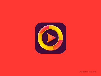 Play Safe App Icon app appicon icon logo orange play player red safe video yellow