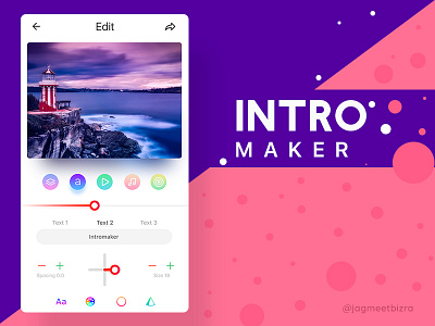 Intro Maker app apple button clean design intro maker photoshop slider style ui ux