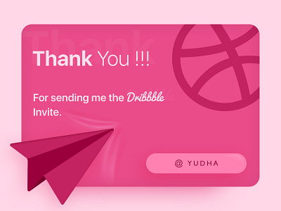 Thank you for the invite clean color dribbble invitation invite invited thank you welcome