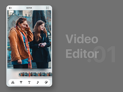 Video Editor app clean. design editor icons ios screen transparent ui ux video white