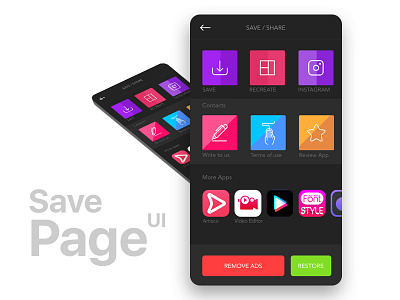 Save Page app clean colors design dribbble export iphone new page save ui ux