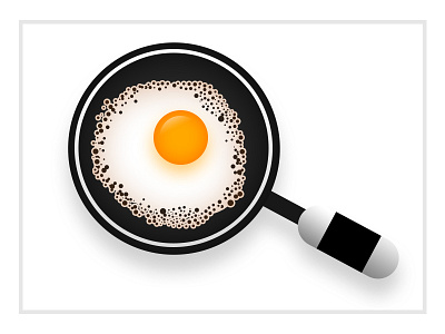 Egg design egg food frying icon illustration logo pan photoshop