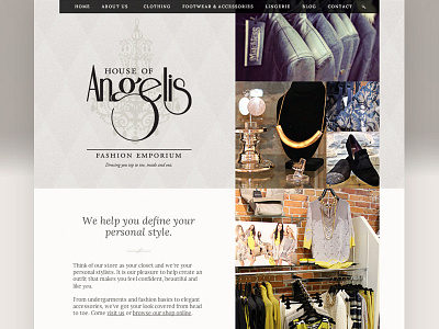 House of Angelis Shopify Theme clothing custom design ecommerce shop shopify shopping silver theme web design website