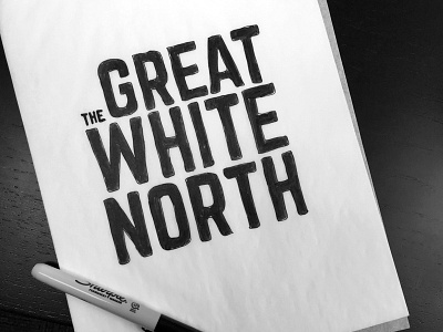 The Great White North bureau clothing cotton design hand drawn illustration lettering marker sharpie shirt t shirt tshirt