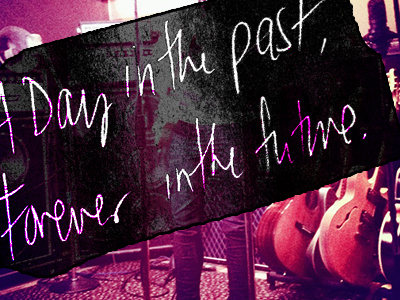 A Day in the Past, Forever in the Future cover designersmx drawing illustration mix music photography type