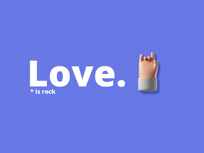 Love. is rock 🤘🏻 branding design emoji emojis icon logo love peace typography victory