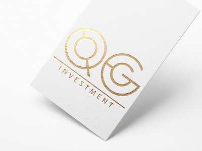 QG Investment branding card design illustration invest investing investment logo