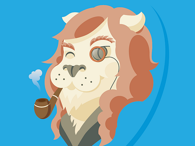 Gentleman Lion 0.75x illustration illustrator vector