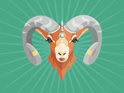 Fancy goat illustration illustrator vector