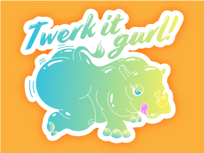 Twerk it gurl! illustration illustrator vector