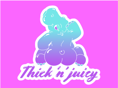 Thick 'n' Juicy illustration illustrator vector