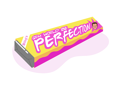 Gum Would Be Perfection adobe illustrator chewing gum design friends gum illustration illustrator vector