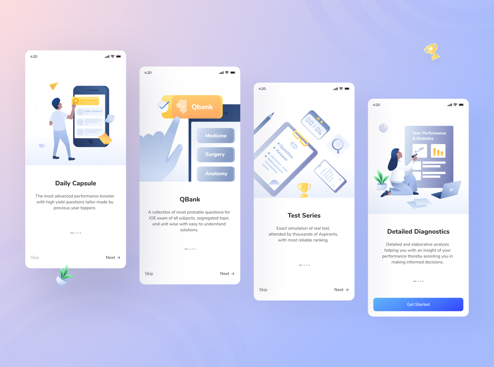 Onboarding Screens - Edutech app by Pavan on Dribbble