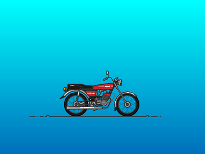 YAMAHA RX100 art bike flatdesign graphic icondesign illustration illustrator rx100 vector yamaha
