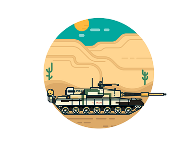 ARJUN Mark1 army art design icon illustration india muzli tank usemuzli vector