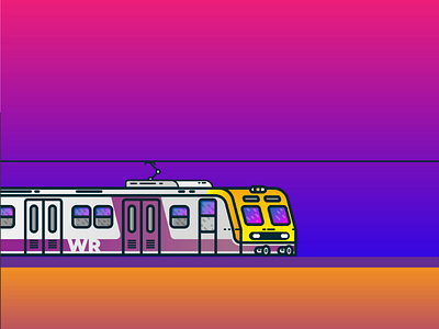 Mumbai Local train 🚂 graphicdesign icon illustration mumbai muzli train usemuzli vector