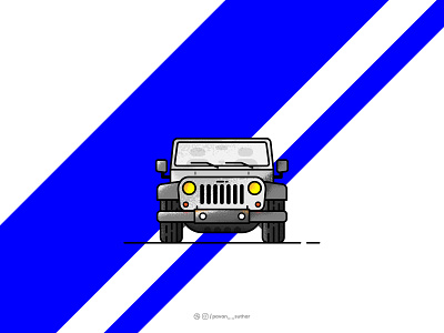 Jeep Wrangler icon icon designs illustration illustrator jeep muzli noise shadow usemuzli vector vehicle design