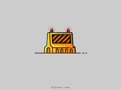 Work in Progress error graphics icon illustrator road sign vector wip