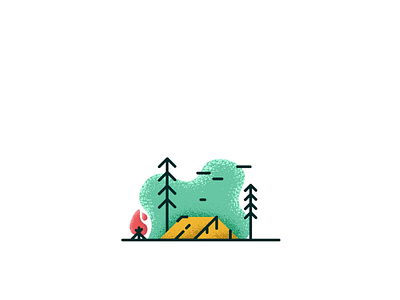 Campfire camping fire graphicdesign icon illustration muzli nature night usemuzli vector