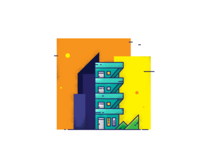 Old Indian Building 🏢 building graphicdesign illustration illustrator mumbai muzli old usemuzli vector