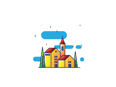Tiny Town 🏡 adobe dribbble home home icon house illustration illustrator muzli usemuzli