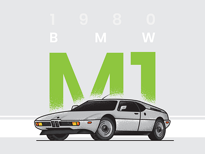 BMW M1 bmw car dribbble graphics illustration illustrator muzli racing supercar usemuzli