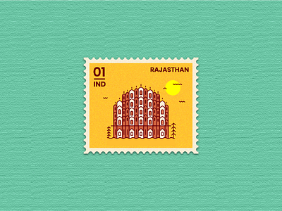 Stamp illustration - Rajasthan