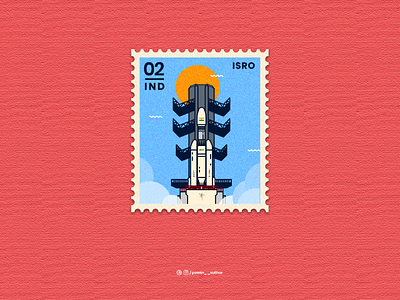 Chandrayaan2 - ISRO 🚀 design dribbble illustration illustrator india isro muzli rocket space usemuzli