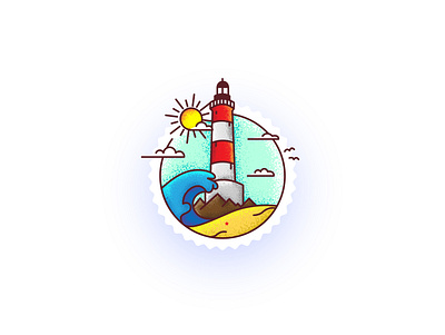 Lighthouse adobe art dribbble icon illustration illustrator logo muzli usemuzli vector