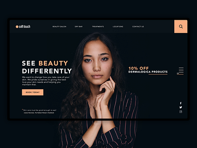 Beauty Shop Concept design interactive south africa ui ux web