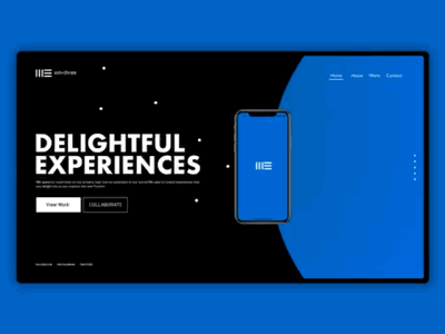 Delightful experiences. A studio website concept design movement ui ux web design