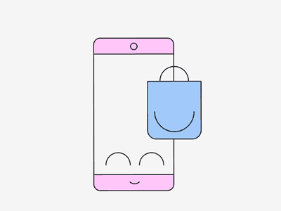 MeuNu 2020 animation financial illustration lottie motion graphics nubank phone shopping vector