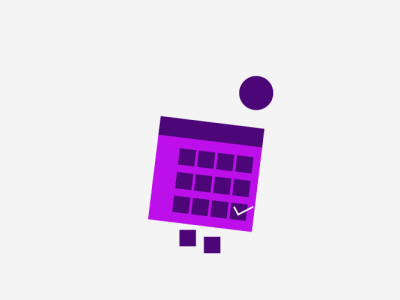 Swinging Calendar abstract animation calendar character dates illustration lottie motion graphics nubank shapes swing swinging vector