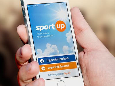 SportUp iOS application athlete blue coach fitness interface ios light login sport ui