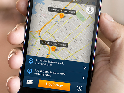 Taxi Shuttle App android app dark map taxi ui