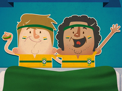 Soccer Promo Illustration brasil fastfood illustration natsy promo soccer texture vector