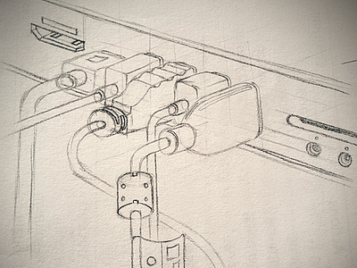 Cords From Mac Mini cords mac mini paper pencil sketch