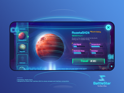 Game user interface (GUI) - Z BattleStar
