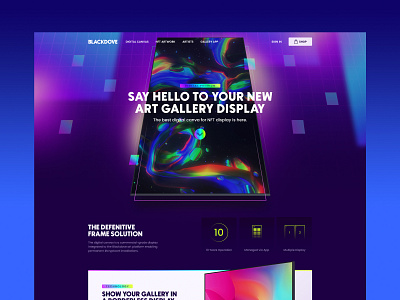 BlackDove - NFT Display | Web Design template landing page nft tech company tech interface tech webflow tech website template tech user interface web web design tech webflow interface