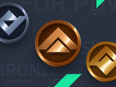 Badges for Game User Interface badge bronze icon game ui gold icon gui icon level icon metal icon player level silver icon user interface design