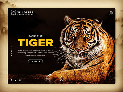 Wildlife - Save The Tiger design illustration logo photoshop save the tiger tiger ui ux uiuxdesign web