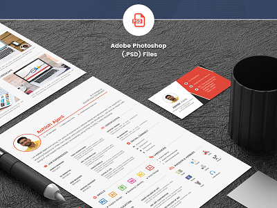 Download Free Resume Template PSD – Creative And Professional