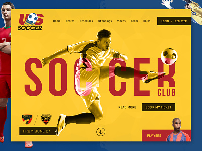 Soccer Club Design appdesign branding design icon illustration logo photoshop responsive design typography ui ui ux uiuxdesign userinterface ux web