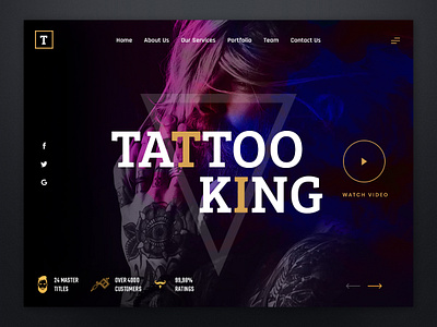 Tattoo King - Sketch Design branding design photoshop responsive design tattoo tattoo art tattoo design tattoo king ui ux uiuxdesign userinterface