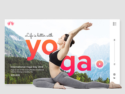 Yoga Website Design branding design photoshop responsive design ui ui ux uiuxdesign userinterface ux web yoga yoga design young youth