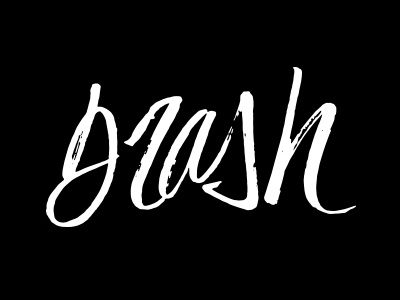 BRASH brash hand drawn script