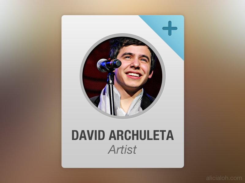 Profile Widget Rebound profile widget rebound light blue singer artist david archuleta